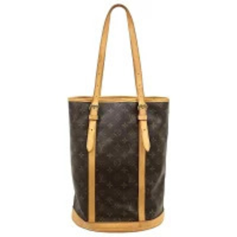 LOUIS VUITTON Bucket Monogram Canvas Shoulder Bag Brown